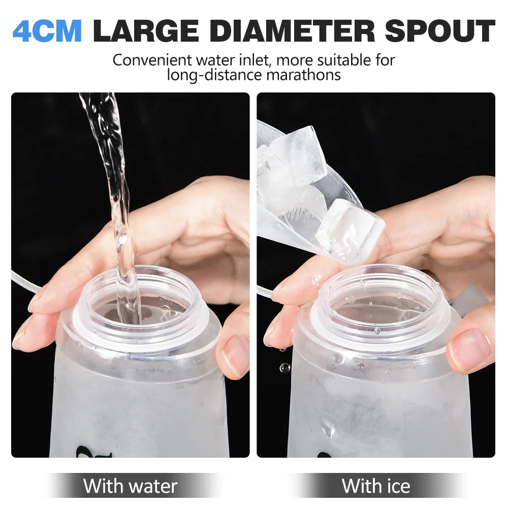 NEWBOLER 300ml/500ml/700ml Soft Flask Foldable Silicone Water Bottle TPU Running Kettle for Outdoor Camping Running Cycling