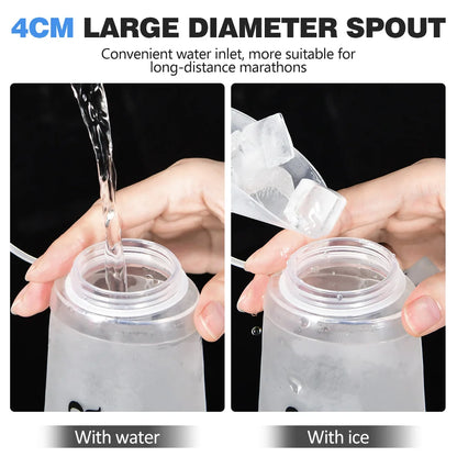 NEWBOLER 300ml/500ml/700ml Soft Flask Foldable Silicone Water Bottle TPU Running Kettle for Outdoor Camping Running Cycling