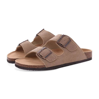 Women's Cork Footbed Slide Sandals with Arch Support