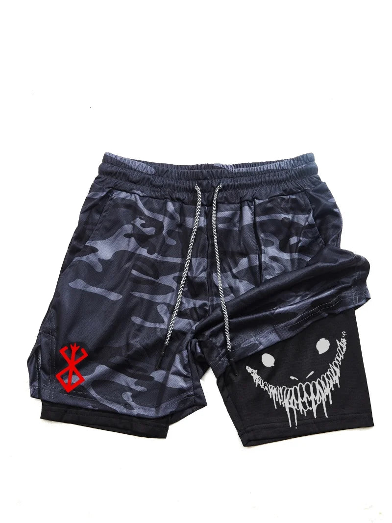 Berserk Men's 2-in-1 Quick-Dry Sports Shorts