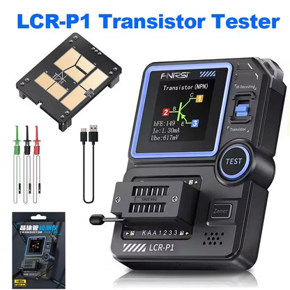 FNIRSI LCR-P1 Transistor Tester Diode Triode Transistor Capacitance Meter Resistance LCR ESR Meter Multifunctional Tester Tool