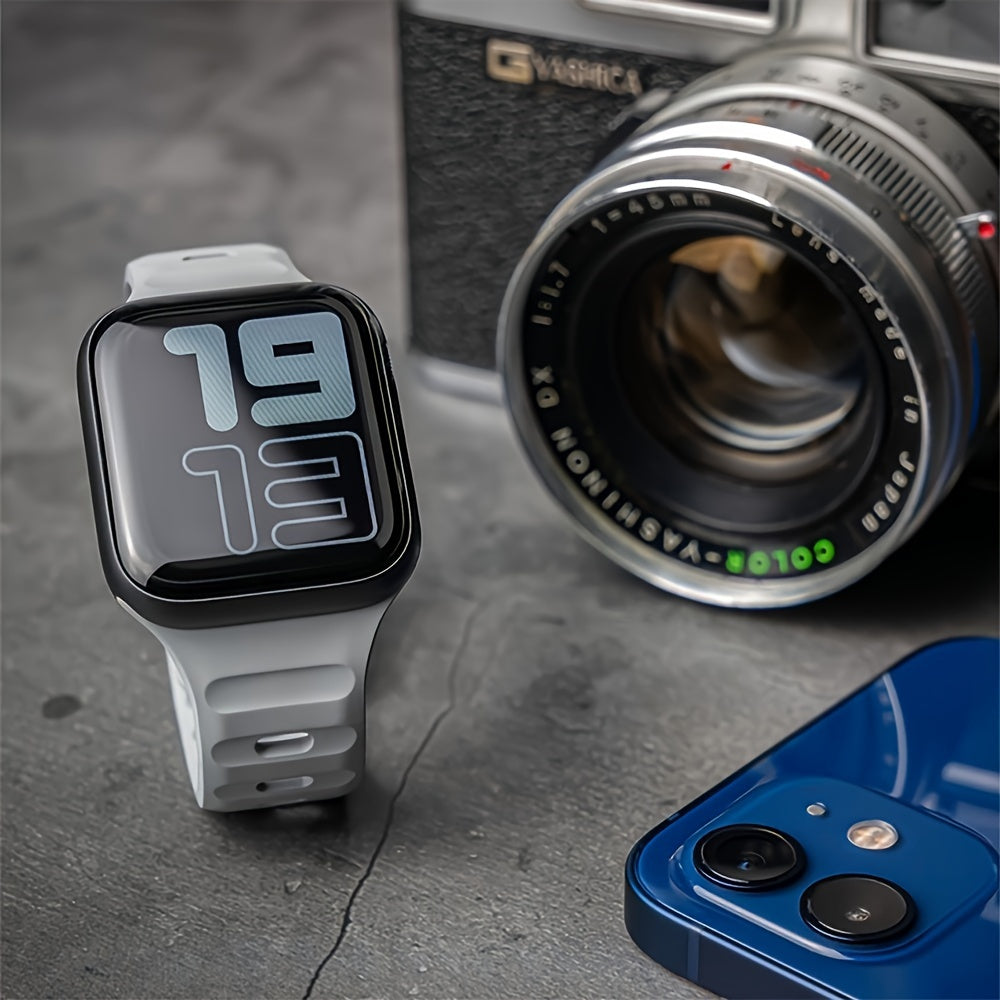 Soft Replacement Strap for apple Watch Series 9 8 7 6 5 4 3 2 1 SE: Breathable Sport Band 45mm 41mm 44mm 40mm 49mm 42mm 38mm for iWatch Ultra 2 for Men & Women