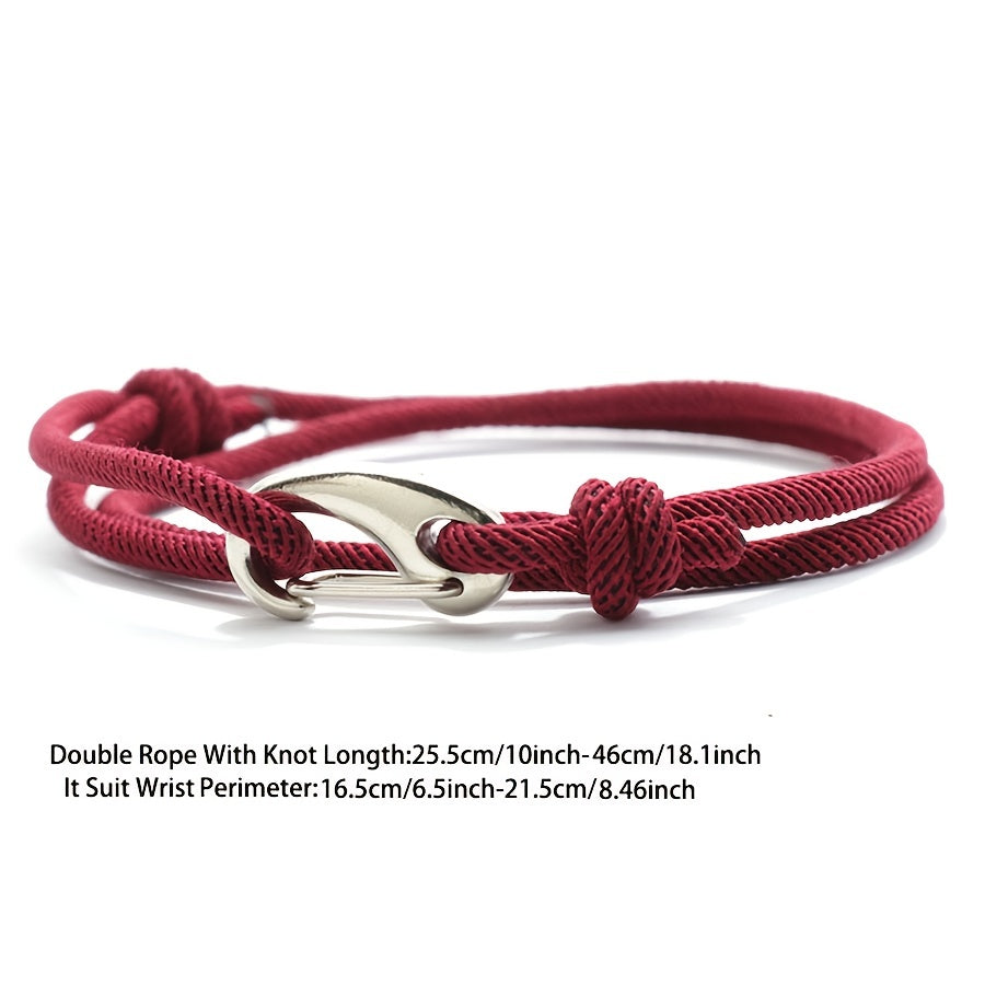 Extremely simple rope bracelet Double adjustable boyfriend gift outdoor