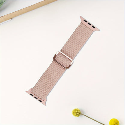 Braided Stretchy Adjustable Watch Band For IWatch Band 38mm 40mm 41mm 42mm 44mm 45mm For Women Men, Soft Nylon Elastic Straps Solo Loop Wristbands For IWatch Series 8 7 6 SE 5 4 Ultra