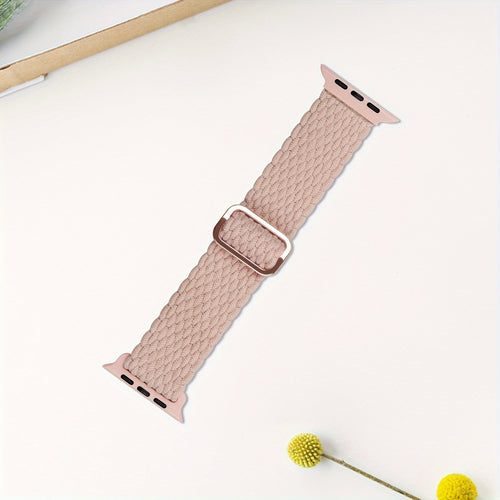 Braided Stretchy Adjustable Watch Band For IWatch Band 38mm 40mm 41mm 42mm 44mm 45mm For Women Men, Soft Nylon Elastic Straps Solo Loop Wristbands For IWatch Series 8 7 6 SE 5 4 Ultra