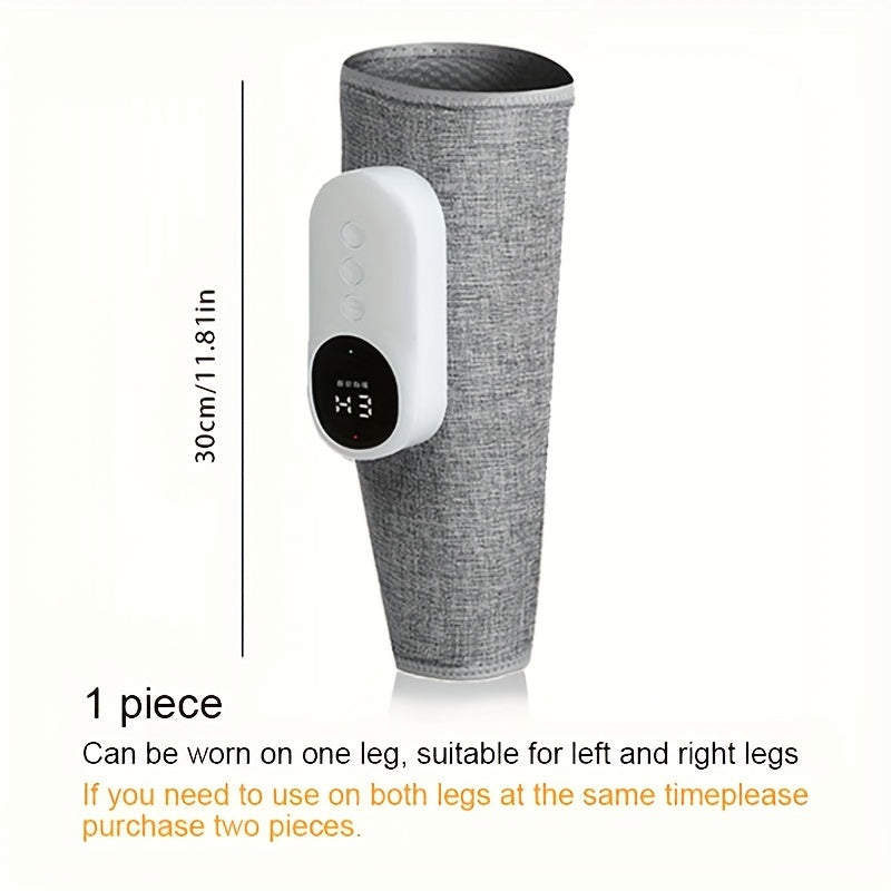 1-Piece Electric Leg Massager, Rechargeable Calf Air Pressure Massager with Heating for Feet, Thighs, and Knees, Wireless Design for Muscle Relaxation, Automatic Kneading Function, Ideal Christmas Gift for Parents, Men, and Women