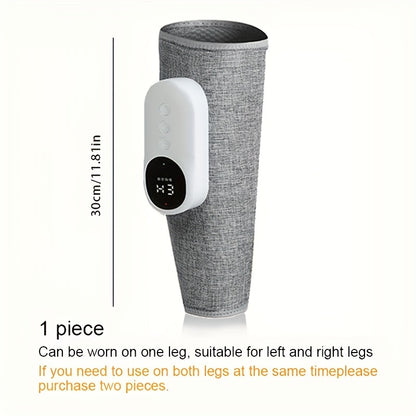 1-Piece Electric Leg Massager, Rechargeable Calf Air Pressure Massager with Heating for Feet, Thighs, and Knees, Wireless Design for Muscle Relaxation, Automatic Kneading Function, Ideal Christmas Gift for Parents, Men, and Women