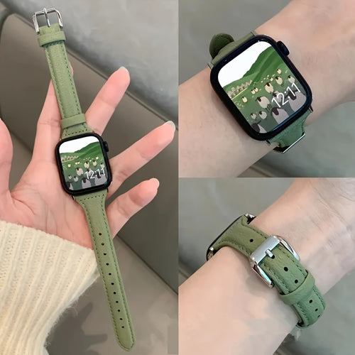 Ultra-thin Synthetic Leather strap for Apple Watch strap,38mm,40mm,41mm,42mm,44mm,45mm, 46mm,49mm,superfiber PU Synthetic Leather,for iWatch series 11/10/9/8/7/6/5/4/3/2/1/Ultra/SE