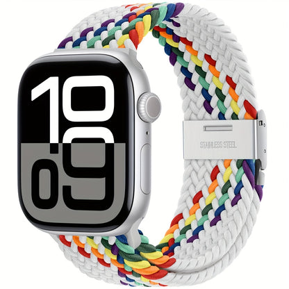 Nylon Elastic Braided Solo Loop Stretchy Straps Elastic Sport Wristbands for Apple Watch Band 44mm 45mm 49mm 40mm 41mm 38mm 42mm Nylon Snap Bracelet for iWatch Ultra 2 Series 9 8 7 6 5 4 3 2 1 SE Strap S9 S8 S7 S6 S5 S4 S3 for Women Men