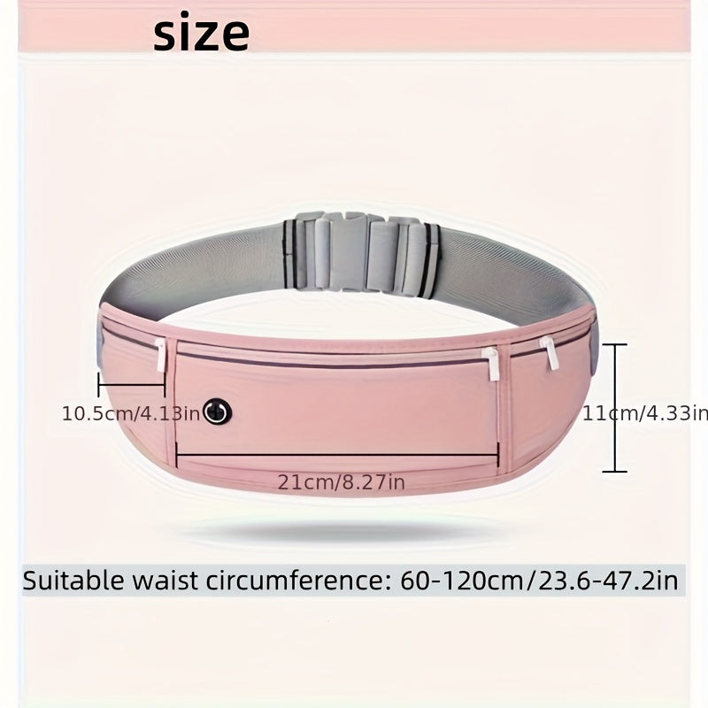 Unisex Multifunctional Sports Waist Bag - Suitable for Outdoor Running and Fitness - Includes Phone Pocket and 500ml Water Bottle Holder, Gym Equipment Pouch