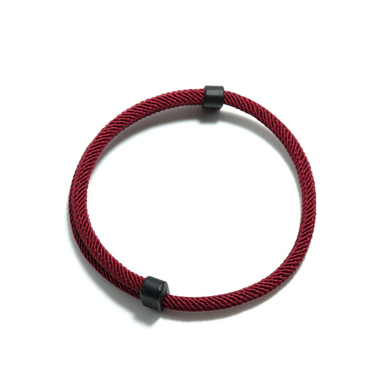 1 Men's Knitted Solid Color Bracelet