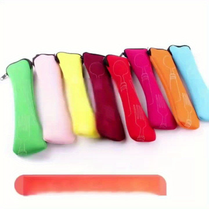 1pc Storage Box, Leak Proof Portable Fabric Cutlery Pouches, Durable Utensil Bags With Zipper, For Fork, Spoon And Knife, For Camping, Picnic, School And Office, Home Organizers And Storage, Home Accessories