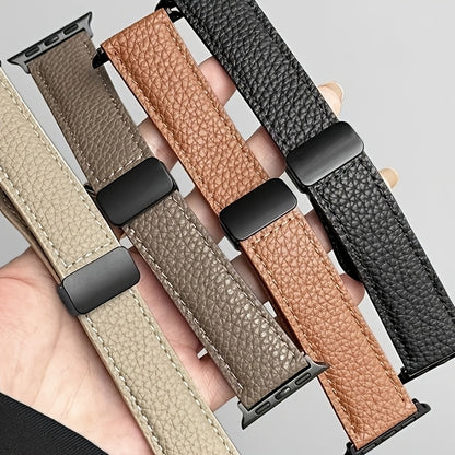 1pc Suitable for Apple Watch Strap Litchi Pattern Magnetic Strap SE S123456789 watchband