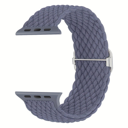 Braided Stretchy Adjustable Watch Band For IWatch Band 38mm 40mm 41mm 42mm 44mm 45mm For Women Men, Soft Nylon Elastic Straps Solo Loop Wristbands For IWatch Series 8 7 6 SE 5 4 Ultra