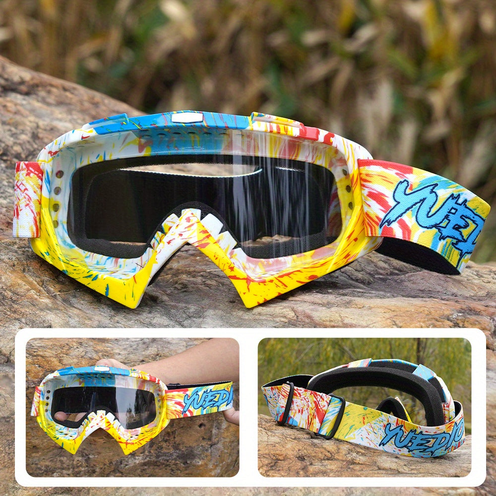 Óculos Desportivos Outdoor YUEDIO - Lentes de PC de Alta Qualidade, Anti-Embaciamento e Resistentes a Riscos, Alça Ajustável, Ideal para Esqui, Ciclismo, Caminhadas, Corrida