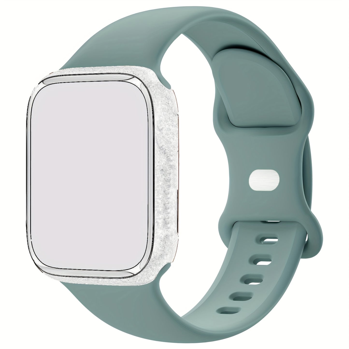 Compatible with iWatch Bands 38mm 40mm 41mm 42mm 44mm 45mm 49mm, Soft Silicone Waterproof Replacement Strap for Women, Fits iWatch Series 9/8/7/6/5/4/3/2/1/SE/Ultra/Ultra 2 (Band Only, Watch Not Included)