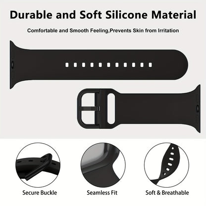 Sport Band Compatible with Apple Watch Bands 49mm 46mm 45mm 44mm 42mm 41mm 40mm 38mm, Soft Wristbands Replacement Strap with Classic Clasp for iWatch Series SE 11 10 9 8 7 6 5 4 3 2 1 Ultra3/2/1 for Women Men