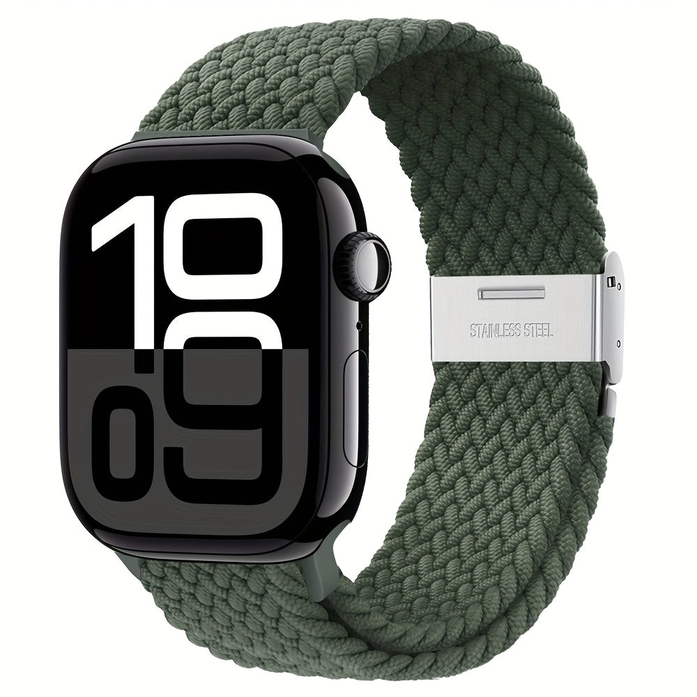 Nylon Elastic Braided Solo Loop Stretchy Straps Elastic Sport Wristbands for Apple Watch Band 44mm 45mm 49mm 40mm 41mm 38mm 42mm Nylon Snap Bracelet for iWatch Ultra 2 Series 9 8 7 6 5 4 3 2 1 SE Strap S9 S8 S7 S6 S5 S4 S3 for Women Men