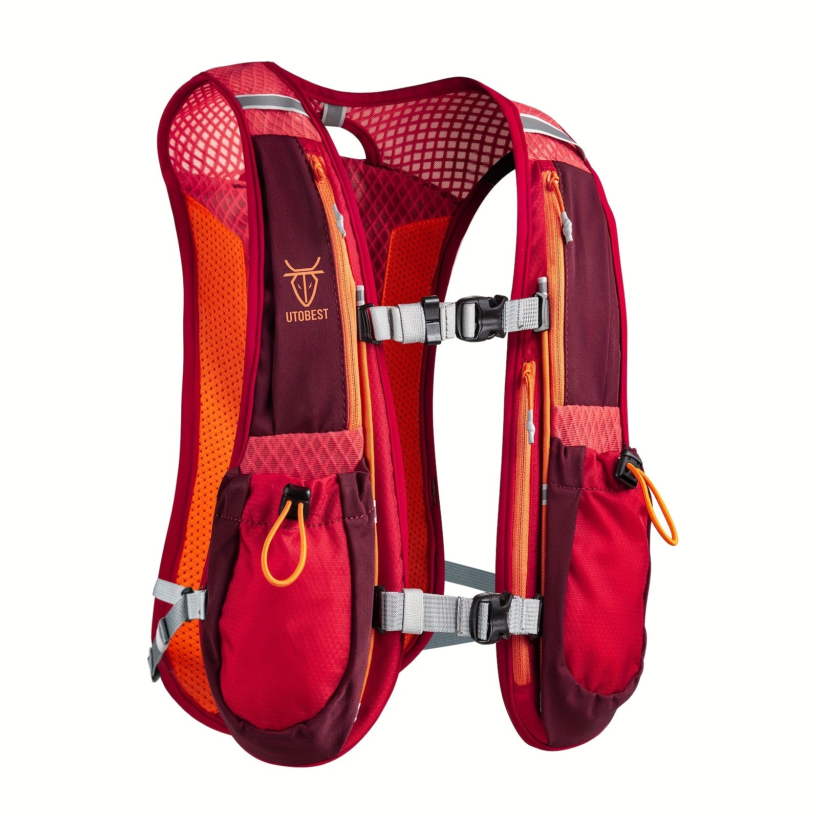 UTOBEST Lightweight Running Vest & Hydration Pack - Ultra-Lightweight Breathable Running Backpack with Hydration System, Adjustable Straps & Zippered Pockets - for