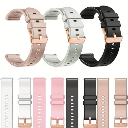 18Mm Silicone Smart Watch Strap, an Elegant Silicone Replacement Band Suitable for Huawei GT5 41Mm, GT4 41Mm, Smart Watch 1, Honor S1, Xiaomi Watch, And Compatible with for garmin Vivomove 3S, Vivoactive 4S, Fossil Gen 4 Q Venture HR.