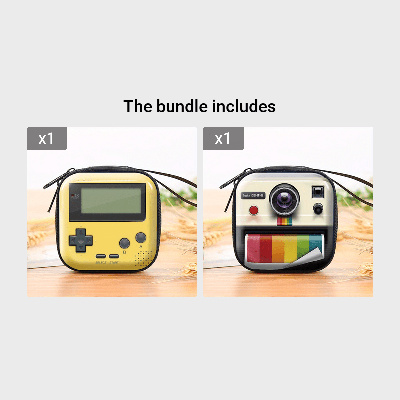 1pc Creative Cute Tinplate Camera Pattern Coin Purse, Vintage Zipper Metal Coin Purse Mini Coin Key Storage Pouch Headphone Holder