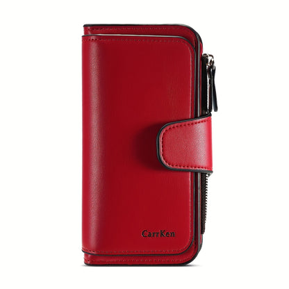 Carteira curta retro minimalista, bolsa de cor sólida para cartões de crédito, carteira com várias ranhuras para cartões