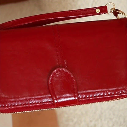 Bright And Shiny Long Wallet with Large Capacity for Multiple Cards, Combined with A Handbag, Featuring A Wrist Strap