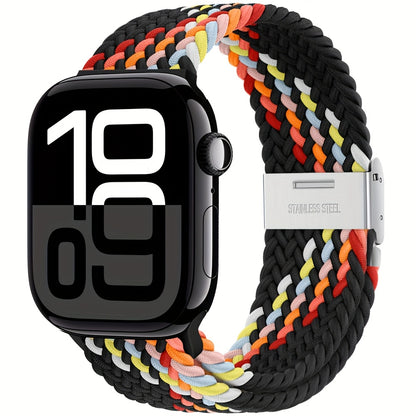 Nylon Elastic Braided Solo Loop Stretchy Straps Elastic Sport Wristbands for Apple Watch Band 44mm 45mm 49mm 40mm 41mm 38mm 42mm Nylon Snap Bracelet for iWatch Ultra 2 Series 9 8 7 6 5 4 3 2 1 SE Strap S9 S8 S7 S6 S5 S4 S3 for Women Men