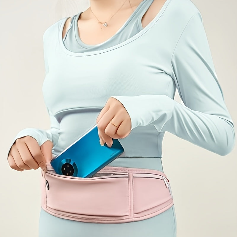 Large Capacity Running Waist Pack - Ultra-Thin and Lightweight, Reflective Design for Safer Night Runs with Earbud Holes, Zipper Closure, Unisex Sports Fanny Pack!