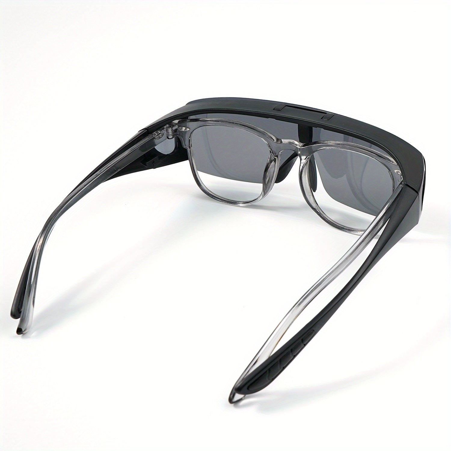 CABECADE Óculos Unissex com Armação e Cobertura de Lente - Estilo Preto/Transparente para Homens e Mulheres, Presente para o Dia dos Namorados, Acessório Diário, Óculos Fofos, Acessório Versátil, Design Elegante, Leve e Moderno