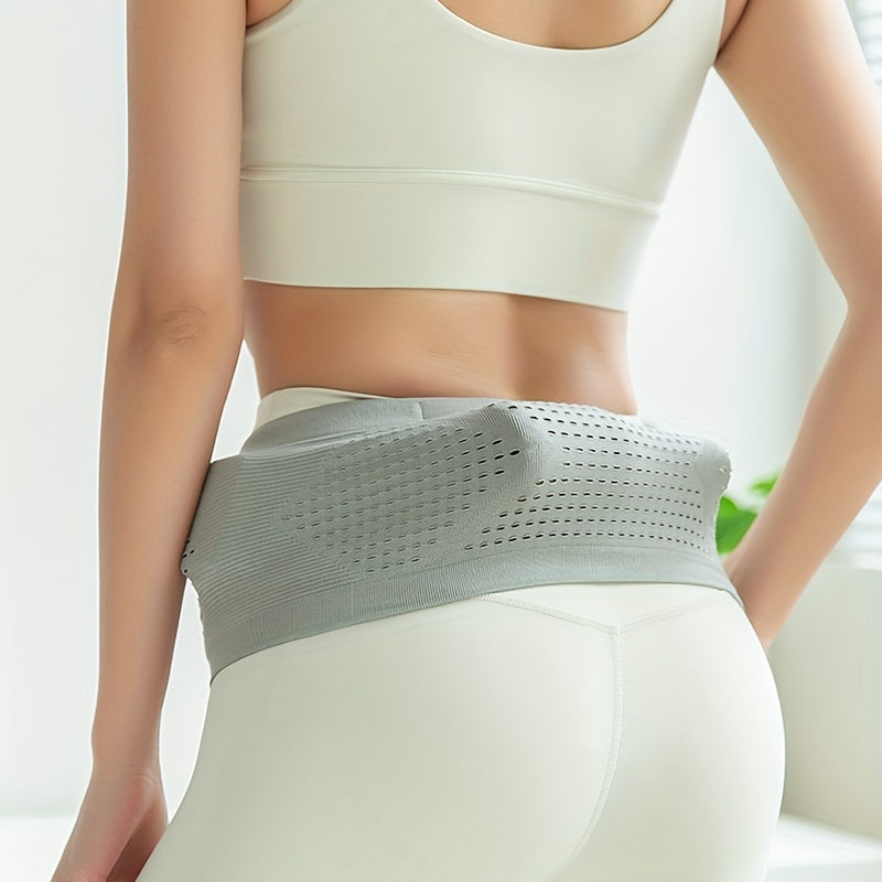 1pc Unisex Sports Waist Pack, Seamless Knit Polyamide Fabric, Breathable, Non-Shake, High Elasticity, Multi-Functional Running Fitness Belt with Braided Embellishment