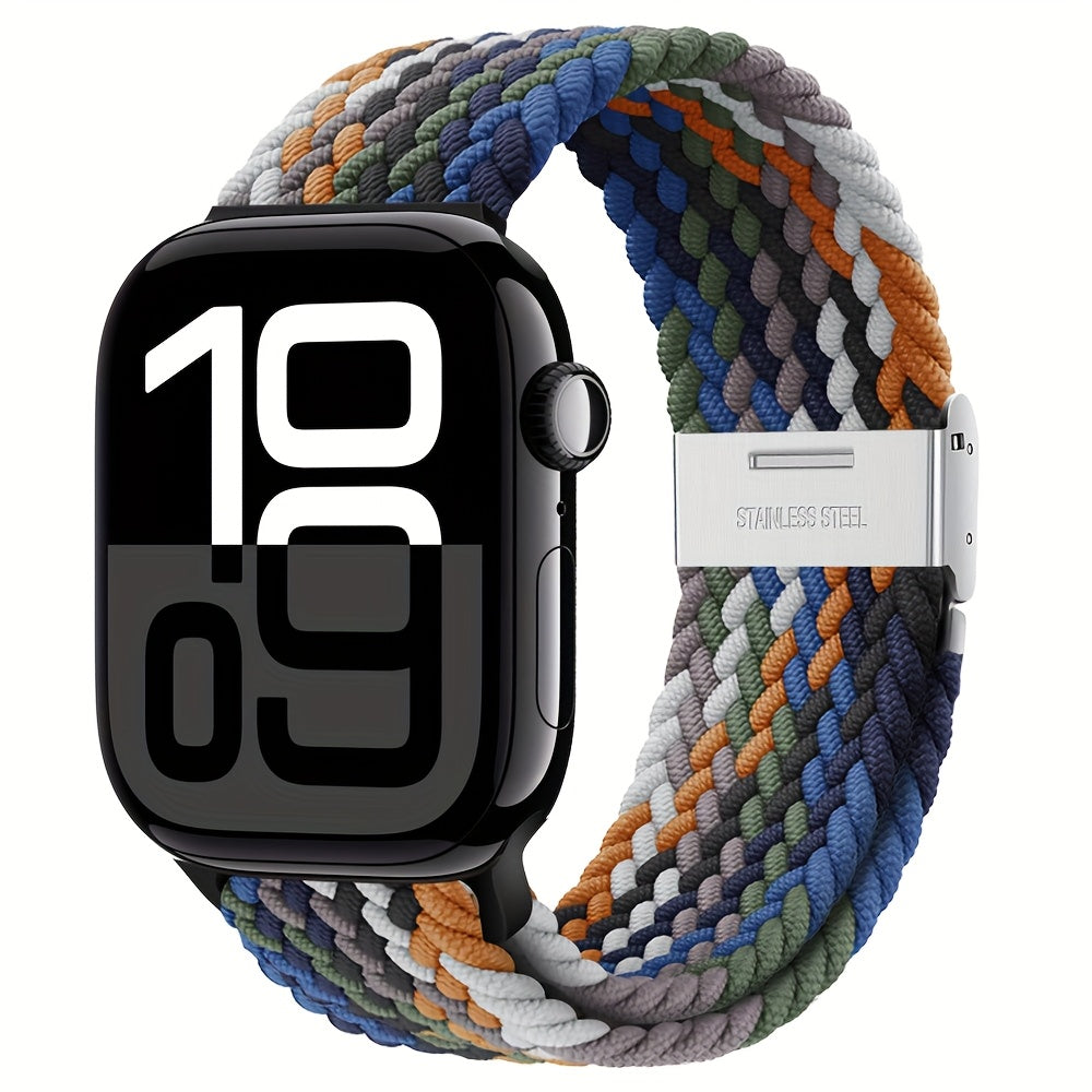 Nylon Elastic Braided Solo Loop Stretchy Straps Elastic Sport Wristbands for Apple Watch Band 44mm 45mm 49mm 40mm 41mm 38mm 42mm Nylon Snap Bracelet for iWatch Ultra 2 Series 9 8 7 6 5 4 3 2 1 SE Strap S9 S8 S7 S6 S5 S4 S3 for Women Men