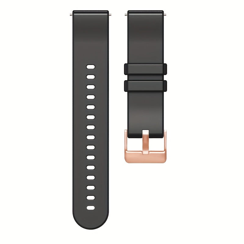 18Mm Silicone Smart Watch Strap, an Elegant Silicone Replacement Band Suitable for Huawei GT5 41Mm, GT4 41Mm, Smart Watch 1, Honor S1, Xiaomi Watch, And Compatible with for garmin Vivomove 3S, Vivoactive 4S, Fossil Gen 4 Q Venture HR.