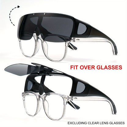 CABECADE Óculos Unissex com Armação e Cobertura de Lente - Estilo Preto/Transparente para Homens e Mulheres, Presente para o Dia dos Namorados, Acessório Diário, Óculos Fofos, Acessório Versátil, Design Elegante, Leve e Moderno