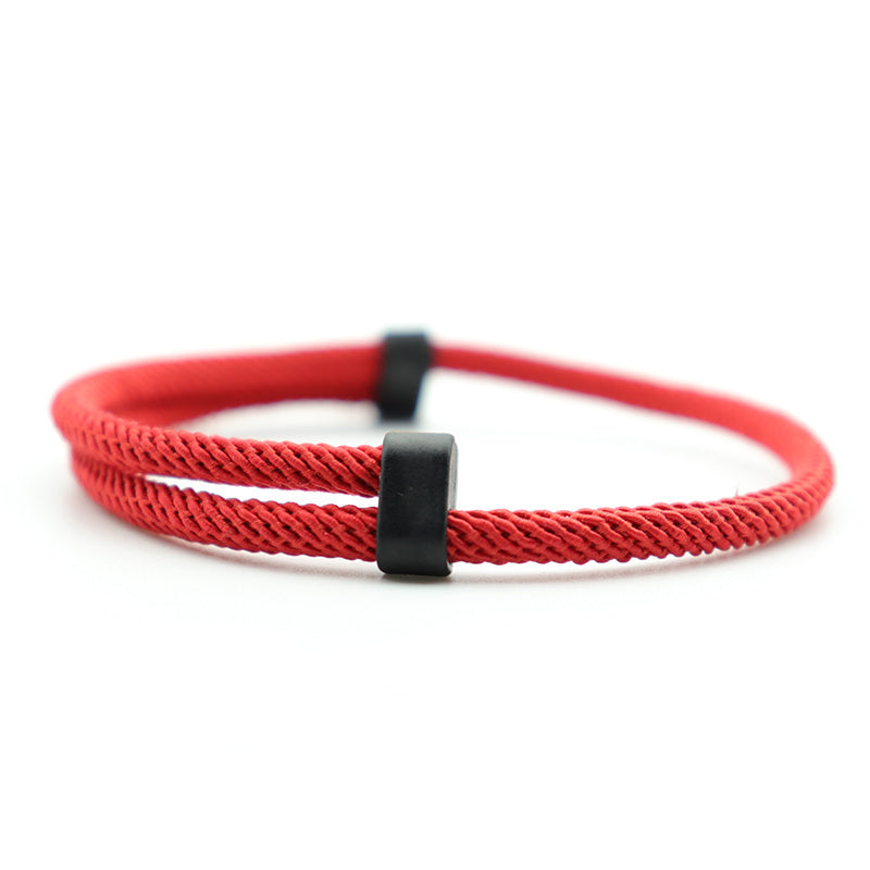 1 Men's Knitted Solid Color Bracelet