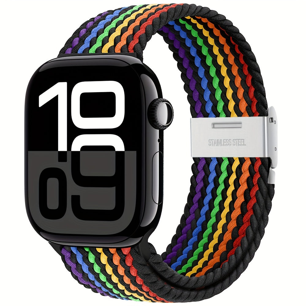 Nylon Elastic Braided Solo Loop Stretchy Straps Elastic Sport Wristbands for Apple Watch Band 44mm 45mm 49mm 40mm 41mm 38mm 42mm Nylon Snap Bracelet for iWatch Ultra 2 Series 9 8 7 6 5 4 3 2 1 SE Strap S9 S8 S7 S6 S5 S4 S3 for Women Men
