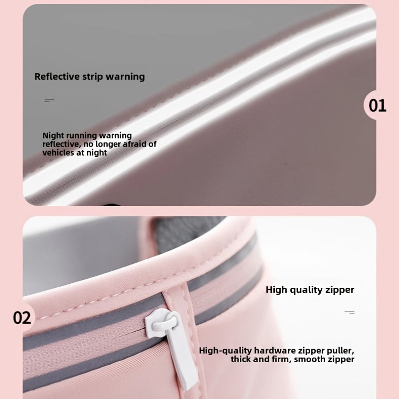 Large Capacity Running Waist Pack - Ultra-Thin and Lightweight, Reflective Design for Safer Night Runs with Earbud Holes, Zipper Closure, Unisex Sports Fanny Pack!