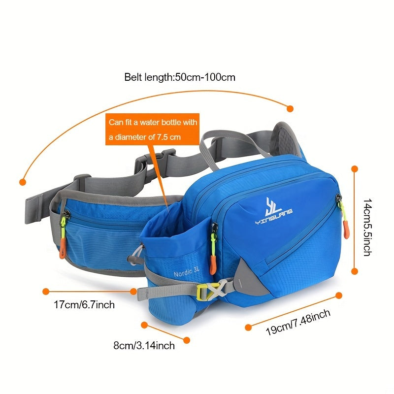 Sports Water Bottle Waist Bag Men's Running Pack Women's Multifunctional Outdoor Hiking Hip Bag Mobile Phone Bag Marathon Equipment