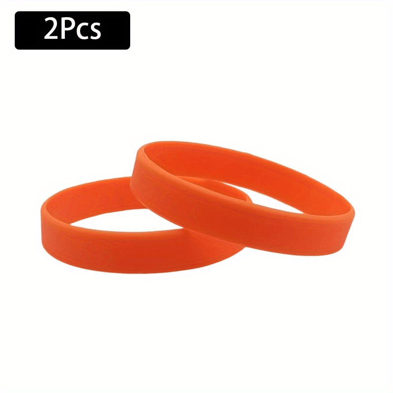 2pcs Durable and Versatile Silicone Bracelet for Outdoor Fitness and Sports